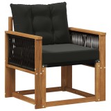 vidaXL Canapea Medie pentru Exterior Lemn Solid de Acacia natural 3438872