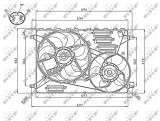 NRF 47754 Ventilator, radiator