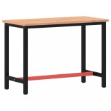 Cumpara ieftin Banc de lucru, 115x55x81,5 cm, lemn masiv de fag si metal