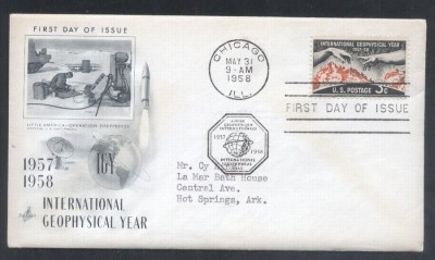 United States 1958 Geophysical year FDC K.572 foto