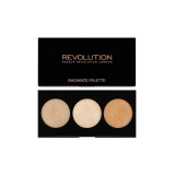 Paleta 3 pudre iluminatoare, Makeup Revolution, Radiance Palette, 3 Radiant Lights Highlighters