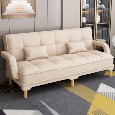 Canapea Clara 200x78x62 cm Rabatabila Stofa Crem