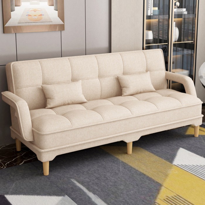 Canapea Clara 200x78x62 cm Rabatabila Stofa Crem