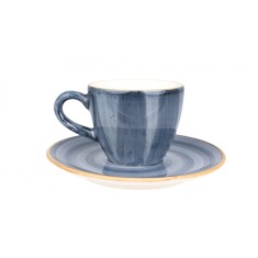 Bonna Aura Dusk - Ce&Egrave;ti de espresso &Egrave;i farfurie - 80.0 cc - Por&Aring;&pound;elan - 6er set