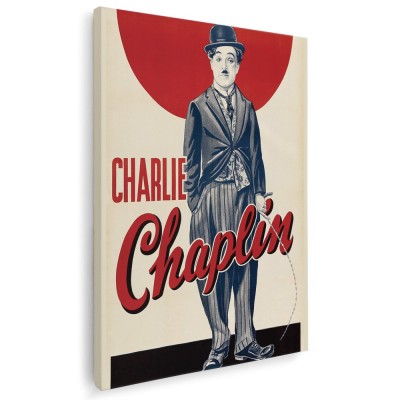 Tablou Charlie Chaplin comediant Tablou canvas pe panza CU RAMA 30x40 cm foto