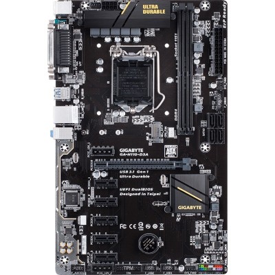 Placa de baza GIGABYTE GA-H110-D3A, DDR4, LGA1151, ATX, Bulk, Refurbished foto
