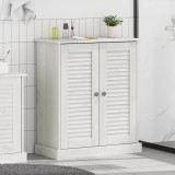 Dulap de Baie Alb 68 x 34 x 80 cm Lemn masiv de pin