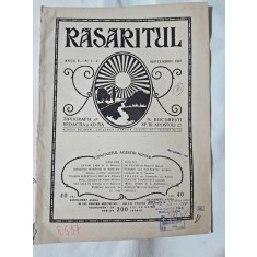 Revista Rasaritul, anul V, nr.1-4/1922 (din cuprins, versuri de V.Militaru)