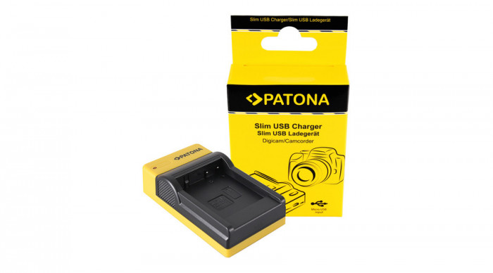 PATONA &Icirc;ncărcător subțire Micro-USB Panasonic DMW-BLG10 CSBLG10MC CS-BLG10MC DMWBLG10 - Patona