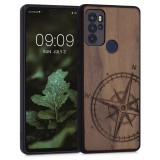 Husa pentru Motorola Moto G60s, Lemn, Maro, 57067.01, kwmobile, Carcasa