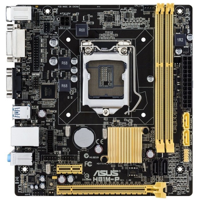 Placa de baza ASUS H81M-P, LGA1150, Intel H81, 2x DDR3, 2x SATA III, 2x SATA II