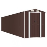 Cumpara ieftin Sopron de gradina, maro inchis, 192x938x223 cm, otel galvanizat