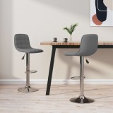 Gossi scaune de bar, 2 buc., gri deschis, material textil