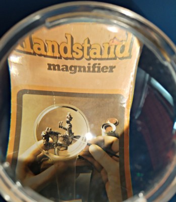 Lupa hobby Vintage Coil Handstand Magnifier cod 5291 ambalaj original stare buna indispensabil filatelie, numismatica, vopsire miniaturi, citit UK foto