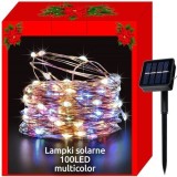 Instalatie multicolora de Craciun, 100 LED-uri, 8 moduri iluminare, aprindere automata, 12 m