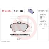 Placute frana Citroen Jumpy 2 (Vf7) 01.07-03.16-; Fiat Scudo Box (270 272) 01.07-03.16; Peugeot Expert 01.07-, Partner (5 G) 03.97-07.08; Toyota Proa, BREMBO