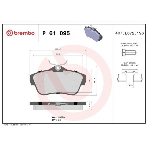 Placute frana Citroen Jumpy 2 (Vf7) 01.07-03.16-; Fiat Scudo Box (270 272) 01.07-03.16; Peugeot Expert 01.07-, Partner (5 G) 03.97-07.08; Toyota Proa