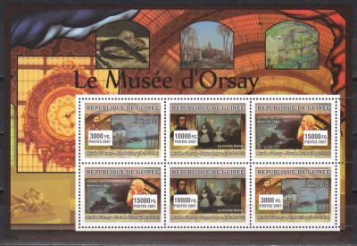 Guineea 2007 - Mari muzee ale lumii - Muzeul din Orsay, Bloc, MNH foto
