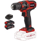 Einhell TC-CD 18/35 Li PXC + Twinpack CB + 4514095 - Masina de gaurit si insurubat 35 Nm + Set 2 acumulatori si incarcator Li-Ion 18 V 2.5 Ah