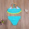Costum de baie cu ciucuri din 2 piese Drool (Culoare: Bleu, Varsta: 3 - 4 ani)