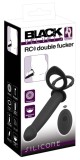 Vibrator anal din silicon cu inel pentru penis RC double fucker (13,1 cm), BLACK VELVETS