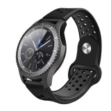 Cumpara ieftin Curea silicon sport Edman compatibila Samsung Gear S3, telescoape Quick Release, 22mm, Negru