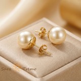 Cercei Perla Mare , Cercei cu Perla placati 18K Brazilia