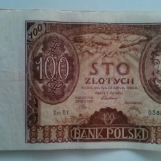 Bancnota - Polonia - 100 Zlotych 09-11-1934 - Serie cu 1 punct