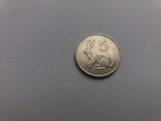 Zimbabwe 5 cents 1990 foto