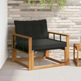 vidaXL Set de canapele de exterior Lemn solid de Acacia și Textilene 3436328