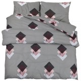 Cumpara ieftin Set cu husa de pilota, gri, 200x220 cm, bumbac
