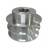 Fulie motor dubla, Fulie 6 Caneluri, Diametru 80mm