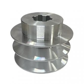 Fulie motor dubla, Fulie 6 Caneluri, Diametru 80mm
