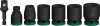 Bosch Set 7 tubulare impact, 1/2&quot;, 13-24mm ProAdvanced PowerfulTools