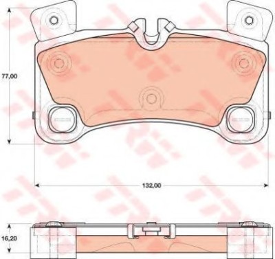 Set placute frana,frana disc VW TOUAREG (7LA, 7L6, 7L7) (2002 - 2010) TRW GDB1775 foto
