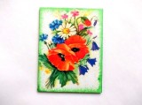 magnet frigider . buchet de maci .margarete si albastrele 35918