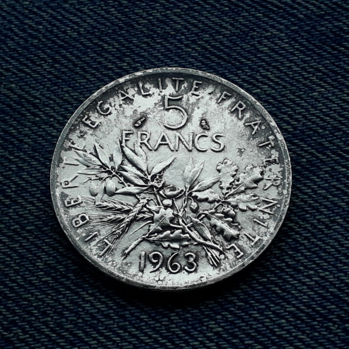 2m - 5 Francs 1963 Franta / argint