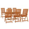 Set mobilier de gradina, 7 piese, lemn masiv de eucalipt