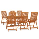 Cumpara ieftin Set mobilier de gradina, 7 piese, lemn masiv de eucalipt