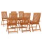 Set mobilier de gradina, 7 piese, lemn masiv de eucalipt