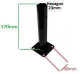 Cumpara ieftin Manicot roata motocultor baza patrata (h 170mm - Hexagon 23mm)
