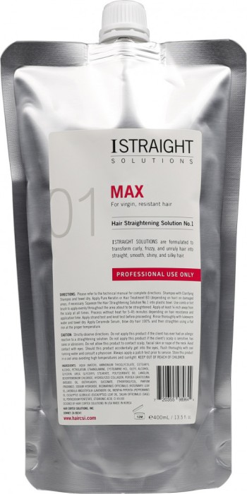Crema Indreptare Permanenta Par gros/ natural Max Istraight 400ml