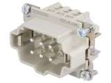 Conector dreptunghiular tată 6 PIN 6 PE 3 drept