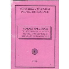 Norme specifice de protectia muncii pentru intretinere si reparatii autovehicule