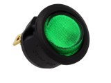 Intrerupator CR 20.2mm 20A 14Vdc LED verde R13-112-DC