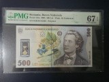 Bancnota 500 lei 2005 in grad PMG 67 EPQ - rara UNC