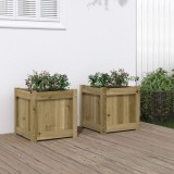 Gossi jardiniere de gradina , 2 buc., lemn de pin impregnat
