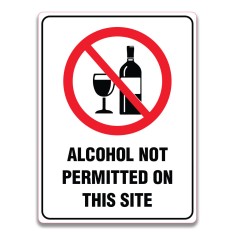 ALCOHOL NOT PERMITTED ON THIS SITE SIGN foto