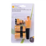 Set Duze Furtun, Green Garden, 4 Bucăți, Portocaliu/Negru, Oem