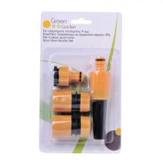 Set Duze Furtun, Green Garden, 4 Bucăți, Portocaliu/Negru